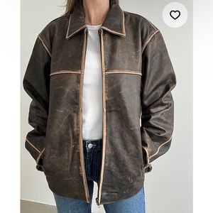 WORN Vintage Faded Leather Jacket